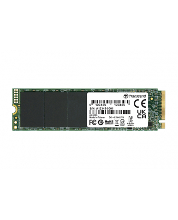 TRANSCEND 500GB SSD internal M.2 2280 PCIe Gen3x4 NVMe TLC DRAM-less