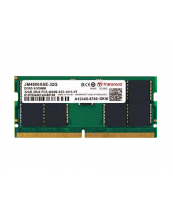 TRANSCEND 16GB JM DDR5 4800 SO-DIMM 1Rx8 2Gx8 CL40 1.1V