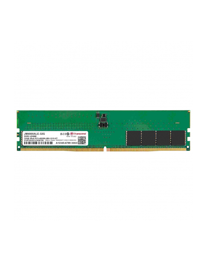TRANSCEND 32GB JM DDR5 4800 U-DIMM 2Rx8 2Gx8 CL40 1.1V główny
