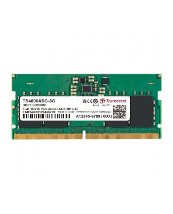 TRANSCEND 8GB JM DDR5 4800 SO-DIMM 1Rx16 1Gx16 CL40 1.1V