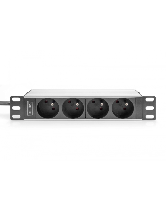 DIGITUS Listwa zasilająca aluminiowa 1U PDU 254 mm 10inch rack mount 4x CEE 7/5 16A 4000W 250VAC 50/60Hz główny