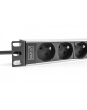 DIGITUS Listwa zasilająca aluminiowa 1U PDU 254 mm 10inch rack mount 4x CEE 7/5 16A 4000W 250VAC 50/60Hz - nr 7