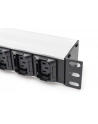 DIGITUS Listwa zasilająca aluminiowa 10 gniazd przewód zasilający 2m wtyczka IEC C20 8x C13 2x C19 16A 230VAC 50/60Hz - nr 11