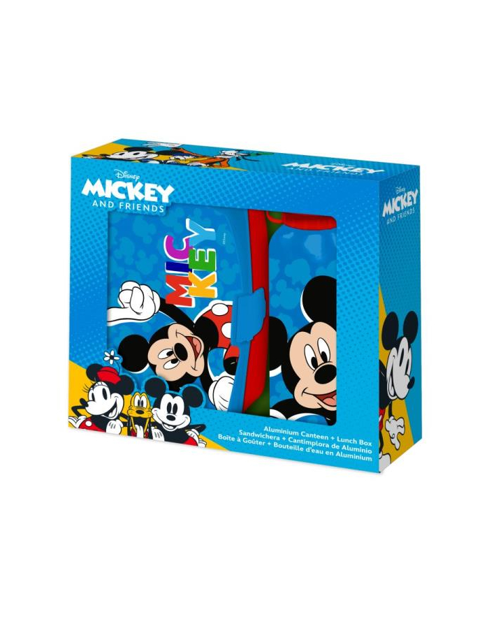 Zestaw Bidon aluminiowy + śniadaniówka Myszka Miki. Mickey Mouse MK30007 Kids Euroswan główny