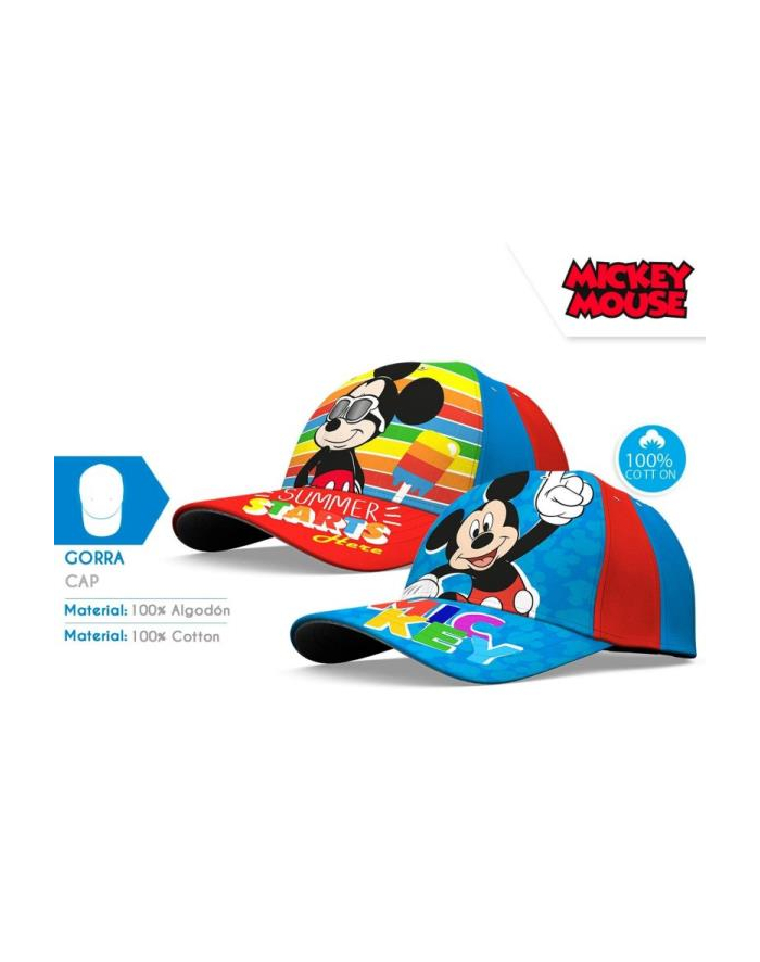 Czapka z daszkiem Myszka Miki. Mickey Mouse 2 wzory D06637-38 MC Kids Euroswan główny