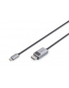 DIGITUS 8K 30Hz. USB Type C to DP adapter cable HBR3 Alu Housing Black 3m - nr 12