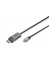 DIGITUS 8K 30Hz. USB Type C to DP adapter cable HBR3 Alu Housing Black 3m - nr 14