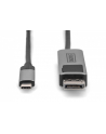 DIGITUS 8K 30Hz. USB Type C to DP adapter cable HBR3 Alu Housing Black 3m - nr 16