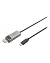 DIGITUS 8K 30Hz. USB Type C to DP adapter cable HBR3 Alu Housing Black 3m - nr 3