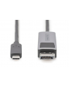 DIGITUS 8K 30Hz. USB Type C to DP adapter cable HBR3 Alu Housing Black 3m - nr 6