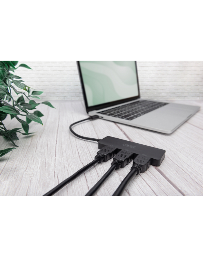 DIGITUS USB-C - 3x HDMI MST Video Splitter DP 1.4 HDMI 2.0 4K/60Hz główny