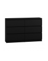 top e shop M6 MALWA KOMODA 120CM 6 SZUFLAD CZARNY - nr 1
