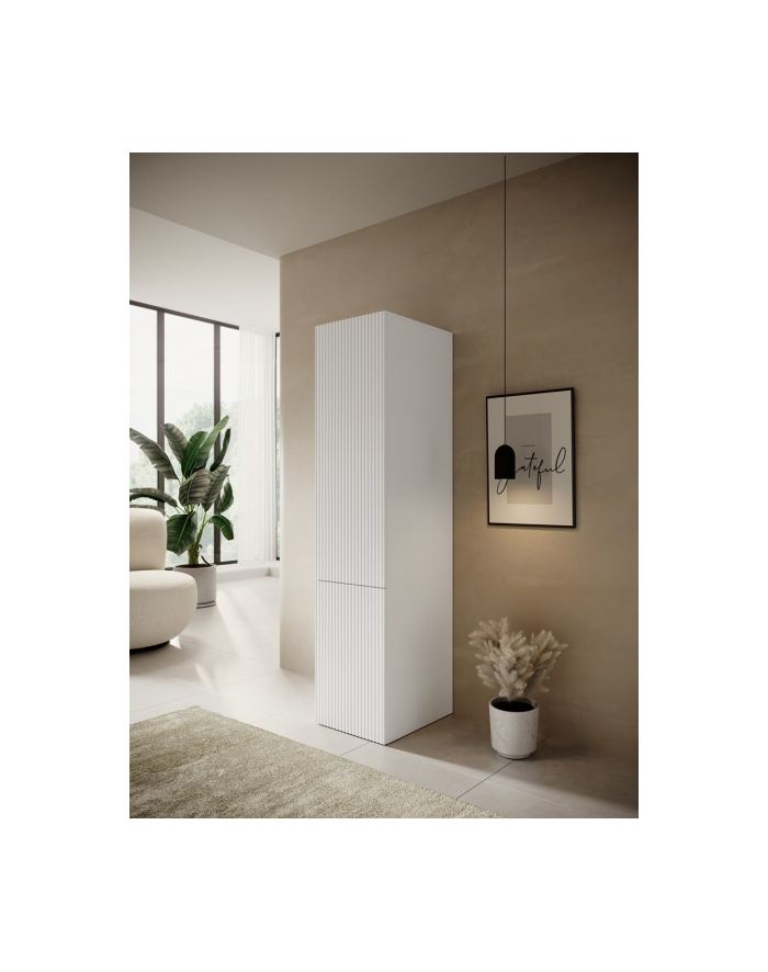 cama meble Szafa PAFOS 1D 45x55,5x198,5 biały mat główny