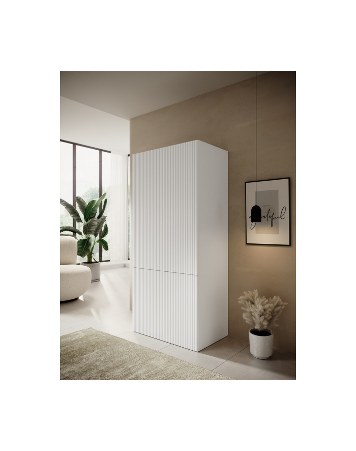 cama meble Szafa PAFOS 2D 90x55,5x198,5 biały mat główny