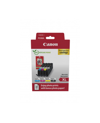 CANON CLI-551XL Ink Cartridge C/M/Y/BK + PHOTO PACK