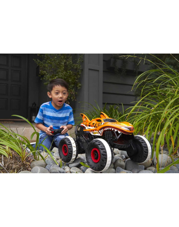 mattel Hot Wheels Monster Trucks R/C Niepowstrzymany Tiger Shark 1:15 Terenowy HGV87 główny