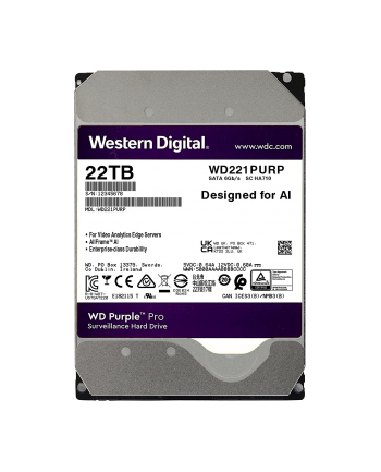 Dysk HDD WD Purple Pro WD221PURP (22 TB ; 35'';; 512 MB; 7200 obr/min)