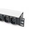 DIGITUS Listwa zasilająca aluminiowa 10 gniazd przewód zasilający 2m wtyczka IEC C20 8x C13 2x C19 16A 230VAC 50/60Hz - nr 8