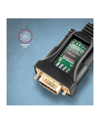 axagon ADS-1PSN Adapter USB 2.0 > RS-232 Port szeregowy, 1.5m kabel, chip Prolific
