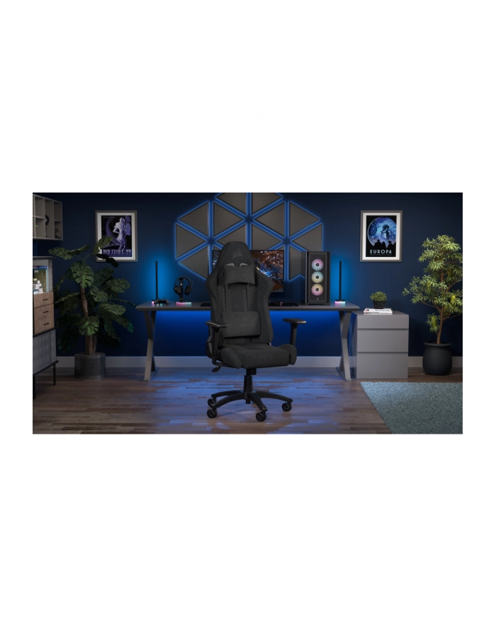 corsair Fotel gamingowy TC100 Relaxed materiałowy Czarny główny