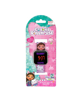 Zegarek cyfrowy LED z kalendarzem Koci Domek Gabi. Gabby's Dollhouse. GAB4050 Kids Euroswan