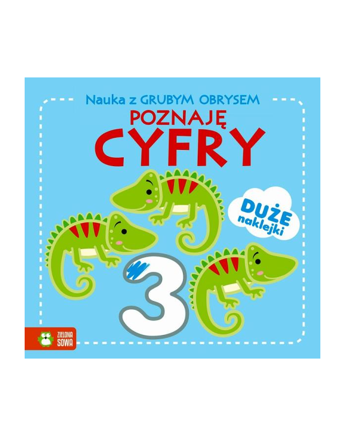 zielona sowa Książeczka Nauka z grubym obrysem w1. Poznaję cyfry główny