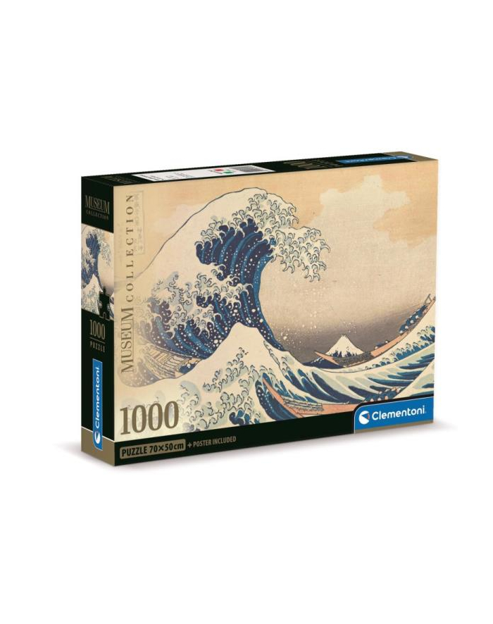 Clementoni Puzzle 1000el Compact Museum Hokusai: La Grande Onda. Wielka fala w Kanagawie 39707 główny