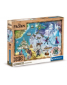 Clementoni Puzzle 1000el Compact Disney Maps Frozen. Kraina Lodu 39784 - nr 1