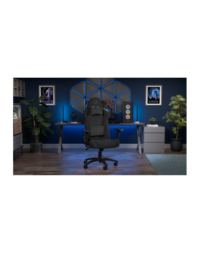 corsair Fotel gamingowy TC100 Relaxed materiałowy Czarny główny
