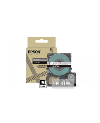 EPSON Matte Tape Clear/White 24mm 8m LK-6TWJ