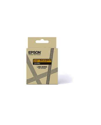 EPSON Matte Tape Yellow/Black 24mm 8m LK-6YBJ