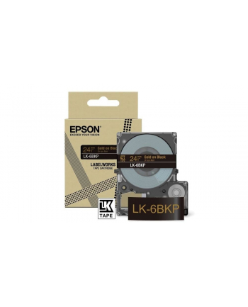 EPSON Metallic Tape Black/Gold 24mm 9m LK-6BKP