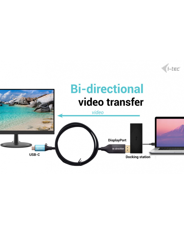 i-tec Adapter USB-C DisplayPort Bi-Directional 8K/30Hz 150cm główny