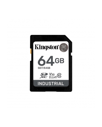 KINGSTON 64GB SDXC Industrial -40C to 85C C10 UHS-I U3 V30 A1 pSLC
