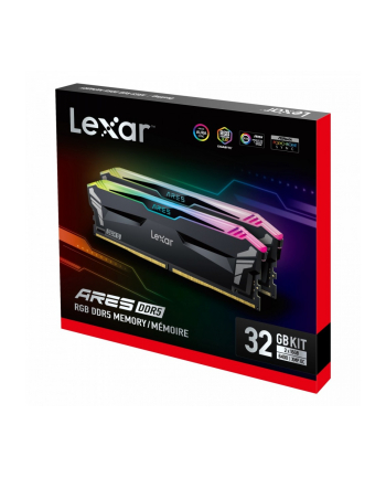 lexar Pamięć DDR5 ARES RGB Gaming 32GB(2*16GB)/6400 czarna