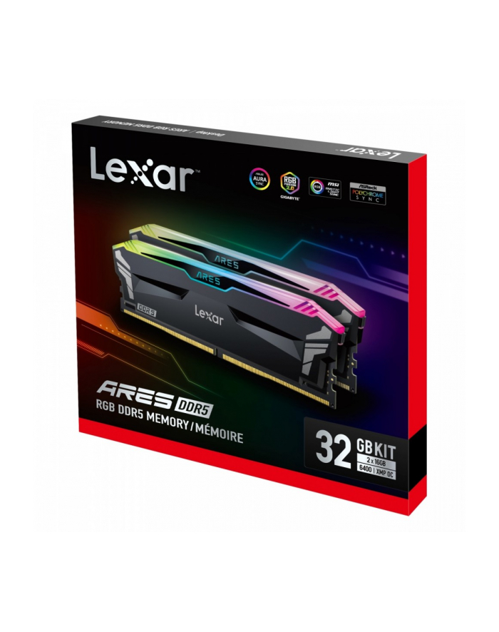 lexar Pamięć DDR5 ARES RGB Gaming 32GB(2*16GB)/6400 czarna główny