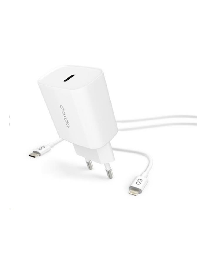 Ładowarka sieciowa EPICO, PD 20W, USB-C - kabel Lightning - biała główny