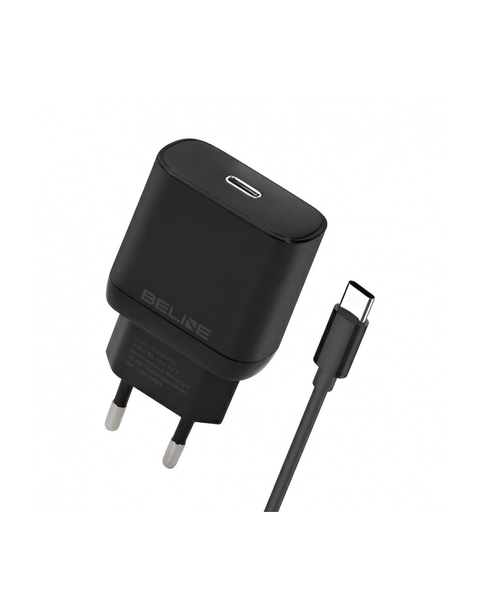 beline Ładowarka sieciowa 25W USB-C + kabel USB-C, czarna główny