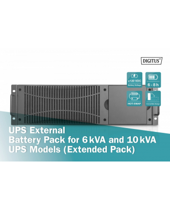 digitus Moduł rozszerzający (Battery Pack) do UPS 6 kVA i 10 kVA (20x12V 9Ah) dla DN-170106 i DN-170107