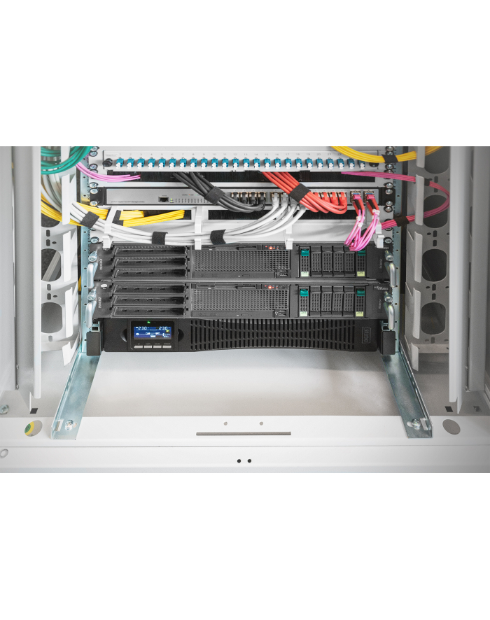 digitus Zasilacz awaryjny UPS Online Rack 19' LCD, 1000VA/1000W, 2x12V/9Ah, 8xC13, USB, RS232, RJ45 główny