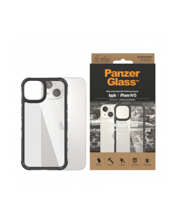 Panzerglass Clearcase Iphone 14/13 6,1'' Czarny/Black Antibacterial Military Grade Silverbullet 0421