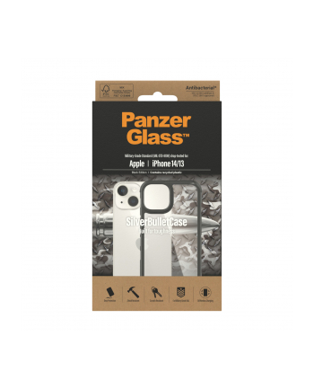 Panzerglass Clearcase Iphone 14/13 6,1'' Czarny/Black Antibacterial Military Grade Silverbullet 0421