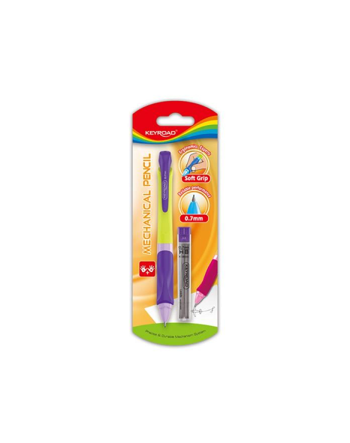 pbs connect Ołówek automatyczny KEYROAD Smoozy 0.7mm z grafitami mix kolorów blister główny