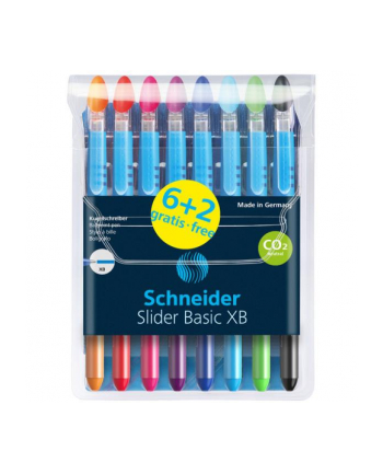pbs connect Długopisy SCHNEID-ER Slider Basic, XB, 6 kolorów +2, etui z zawieszka