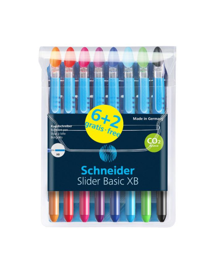 pbs connect Długopisy SCHNEID-ER Slider Basic, XB, 6 kolorów +2, etui z zawieszka główny