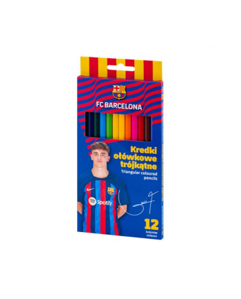 astra Kredki ołówkowe trójkątne FC Barcelona 12 kolorów