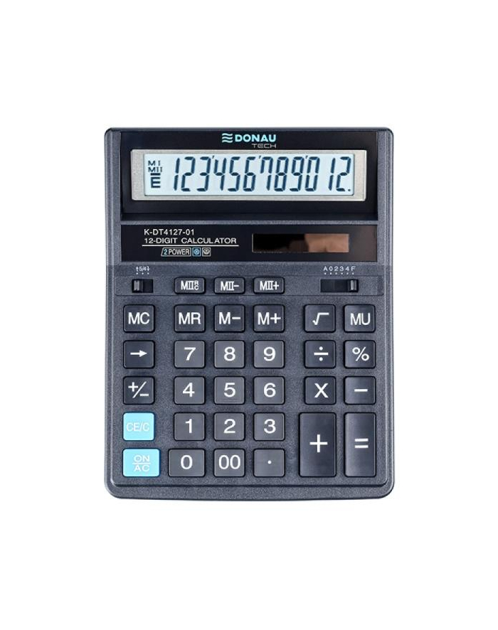 pbs connect Kalkulator Donau Tech K-DT4127 12 cyfr funkcje pierwiastka 203x158x31mm czarny główny