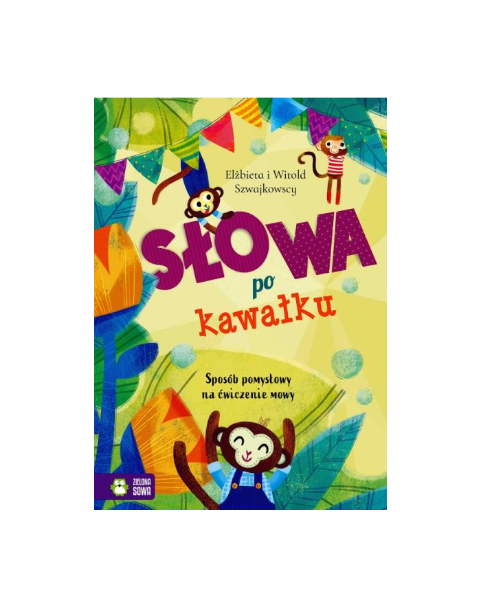 zielona sowa Książeczka Słowa po kawałku. Sposób pomysłowy na ćwiczenie mowy główny
