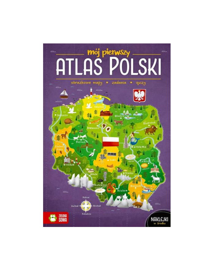 zielona sowa Książeczka Mój pierwszy atlas Polski główny