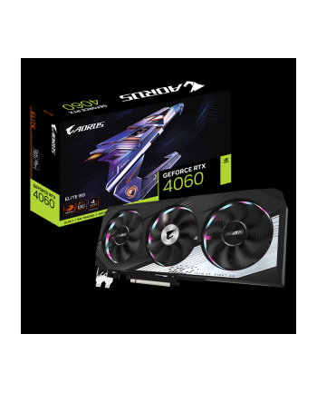 gigabyte Karta graficzna RTX 4060 AORUS ELITE 8GB GDDR6 128bit 2DP